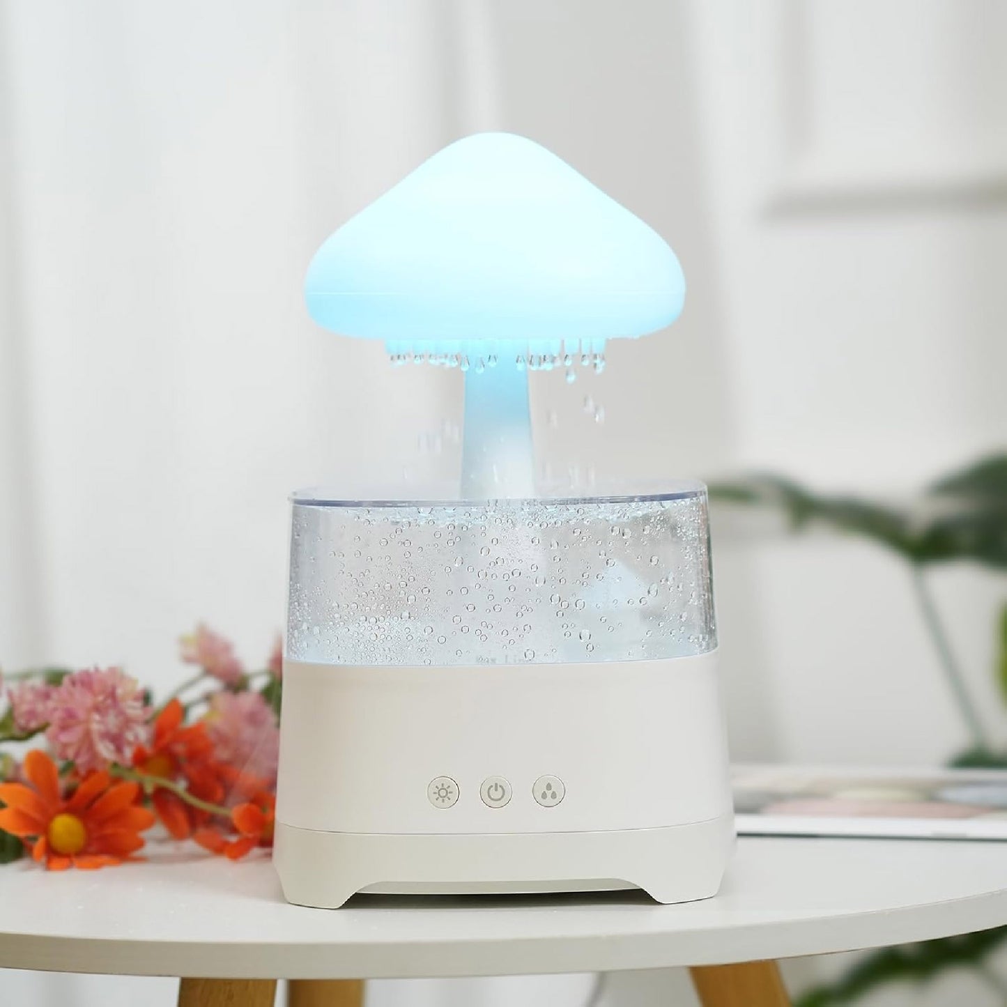 Humidificador Nube De Lluvia Lampara Led Parlante