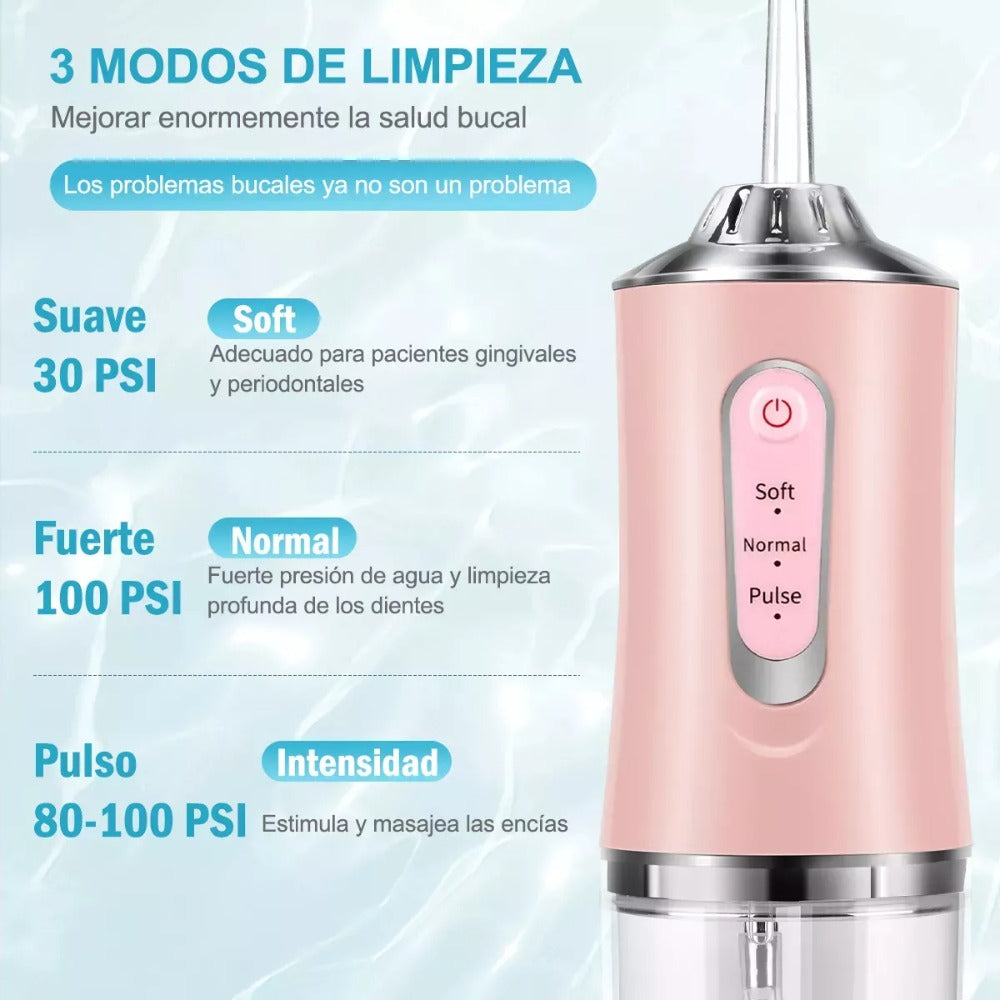 Irrigador Limpiador Bucal De Dientes Recargable 230 Ml