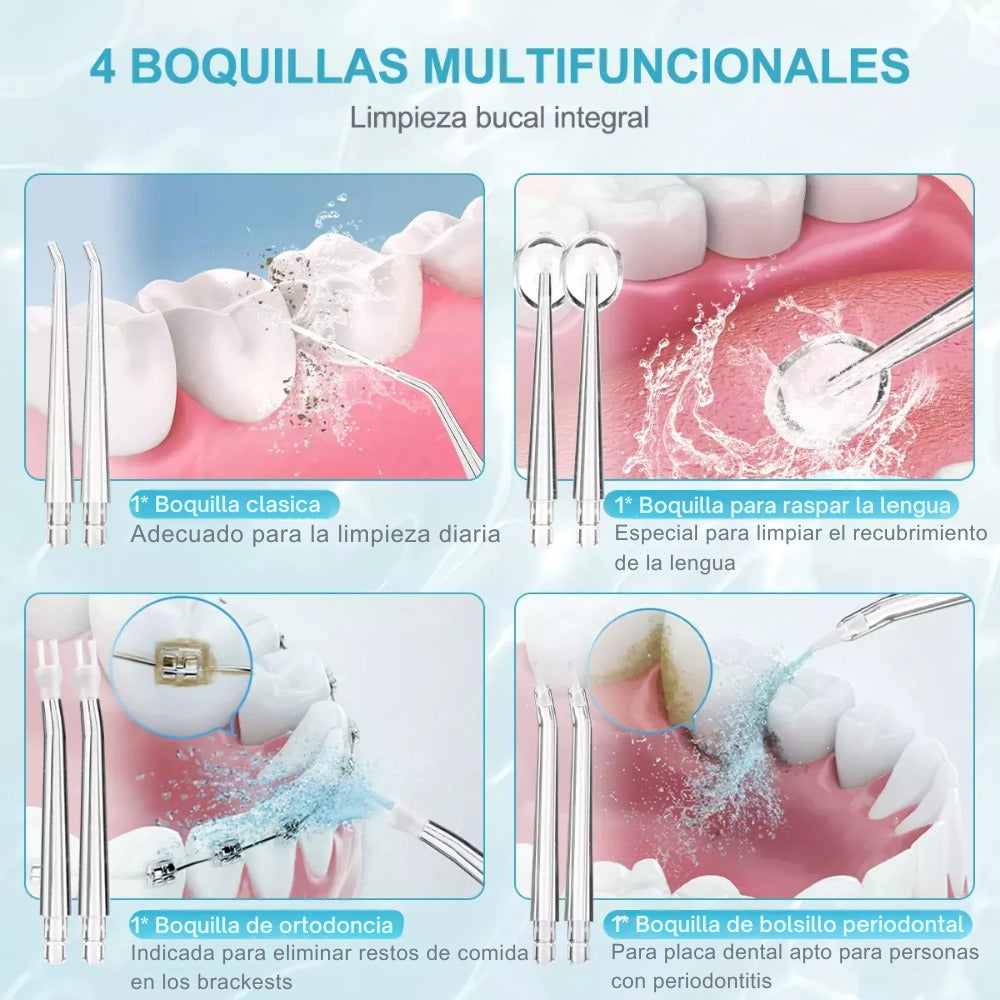 Irrigador Limpiador Bucal De Dientes Recargable 230 Ml