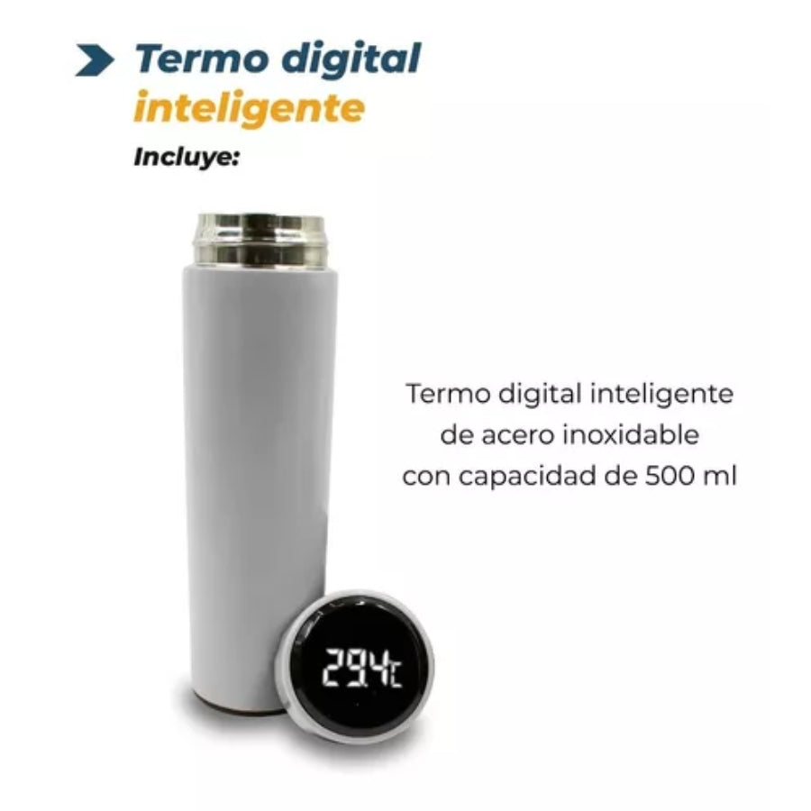 Termo Digital Inteligente De Acero Inoxidable 500ml 